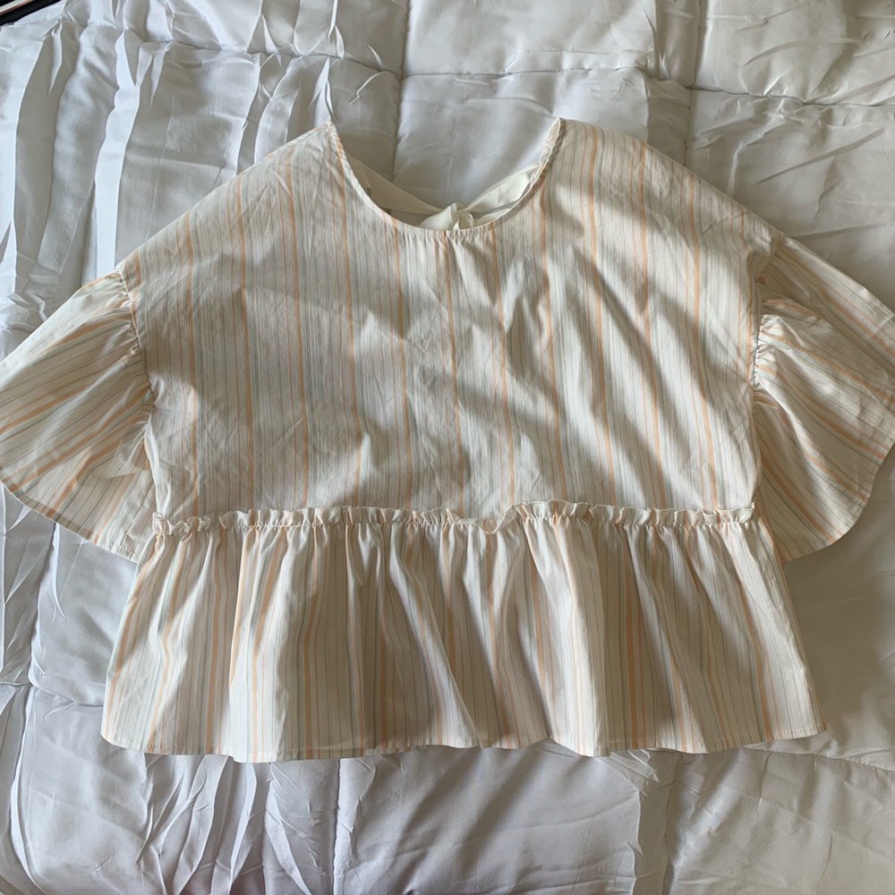 FARROW short sleeve ruffle blouse